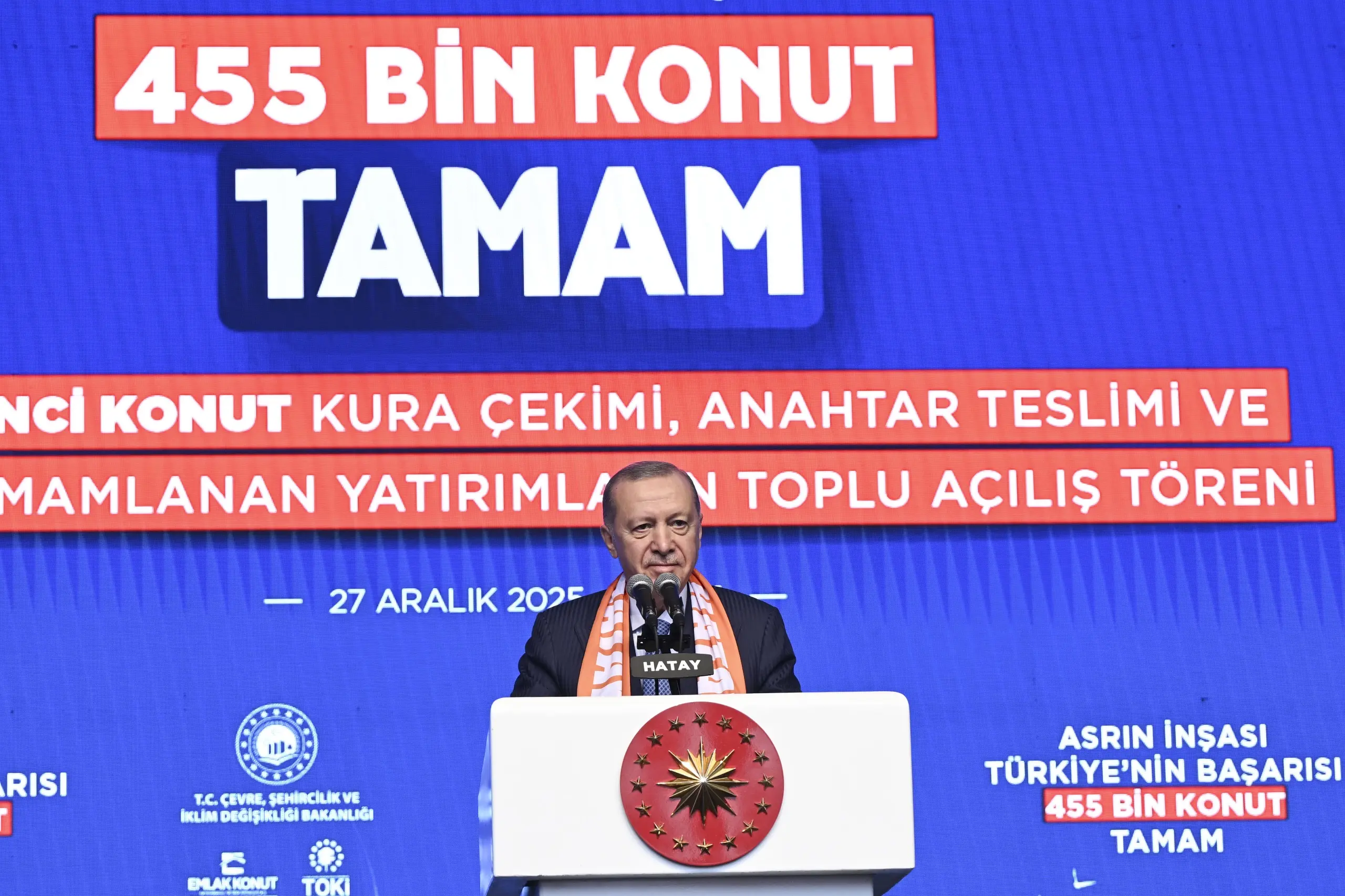 “455 bininci afet konutumuzu hak sahibi kardeşlerimize teslim etmenin gururunu yaşıyoruz”