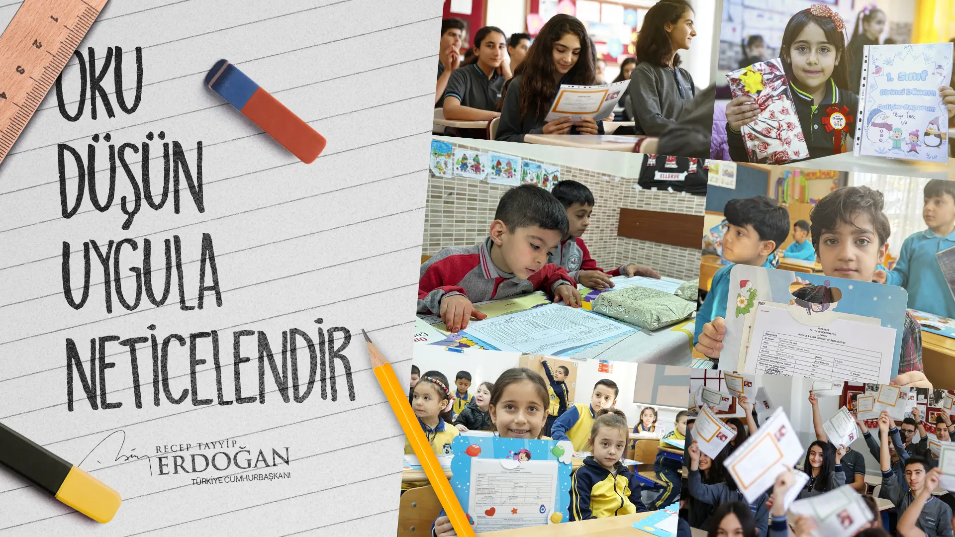 18 milyon öğrenci karne heyecanı yaşadı